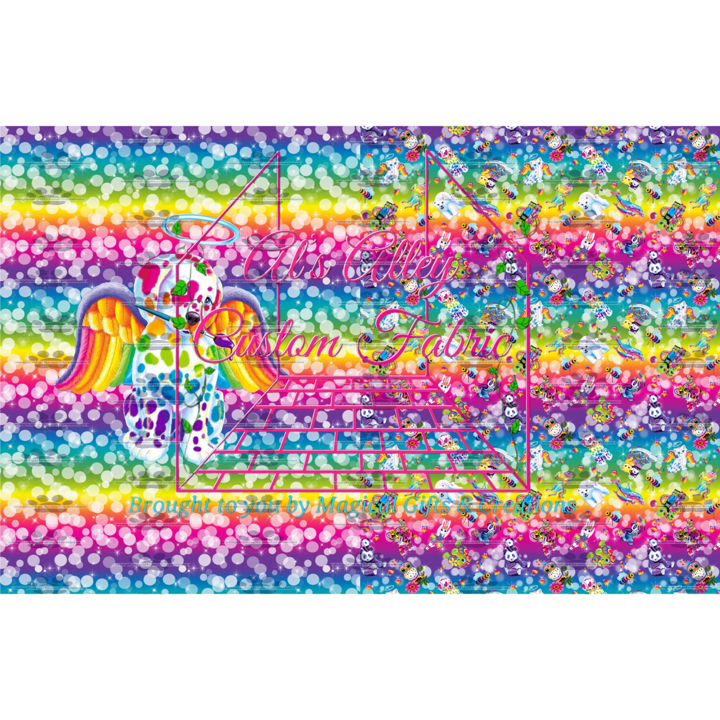 PREORDER LF Bright Rainbow Angel Puppy Blanket Topper