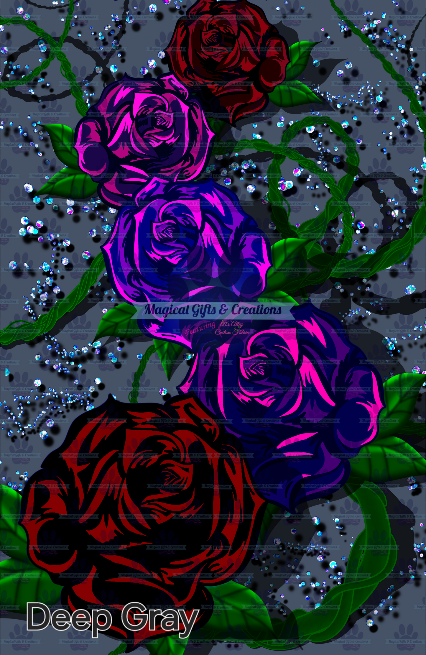 PREORDER Blinged Roses Maxi Panel