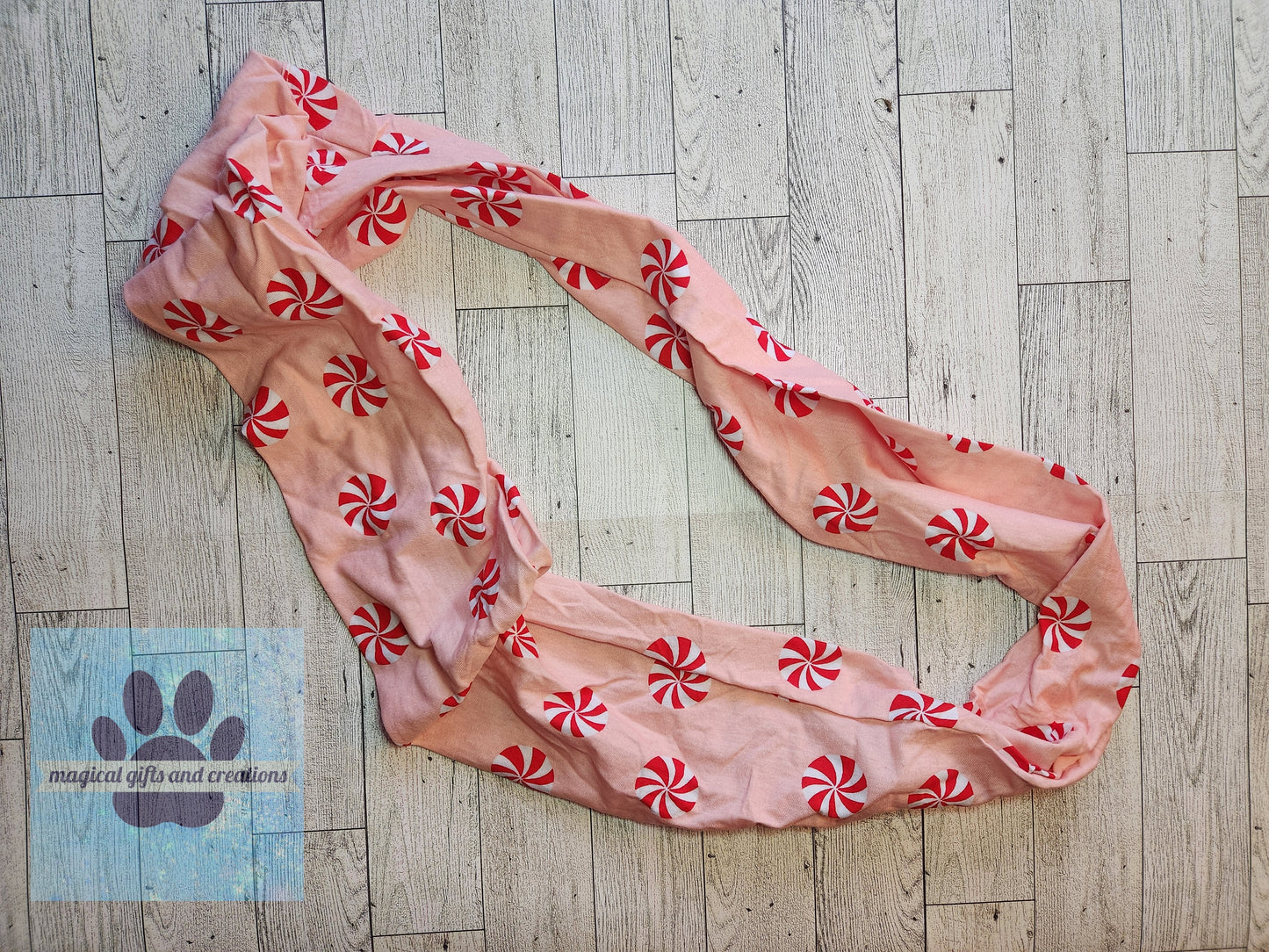 Pink Peppermint Infinity Scarf