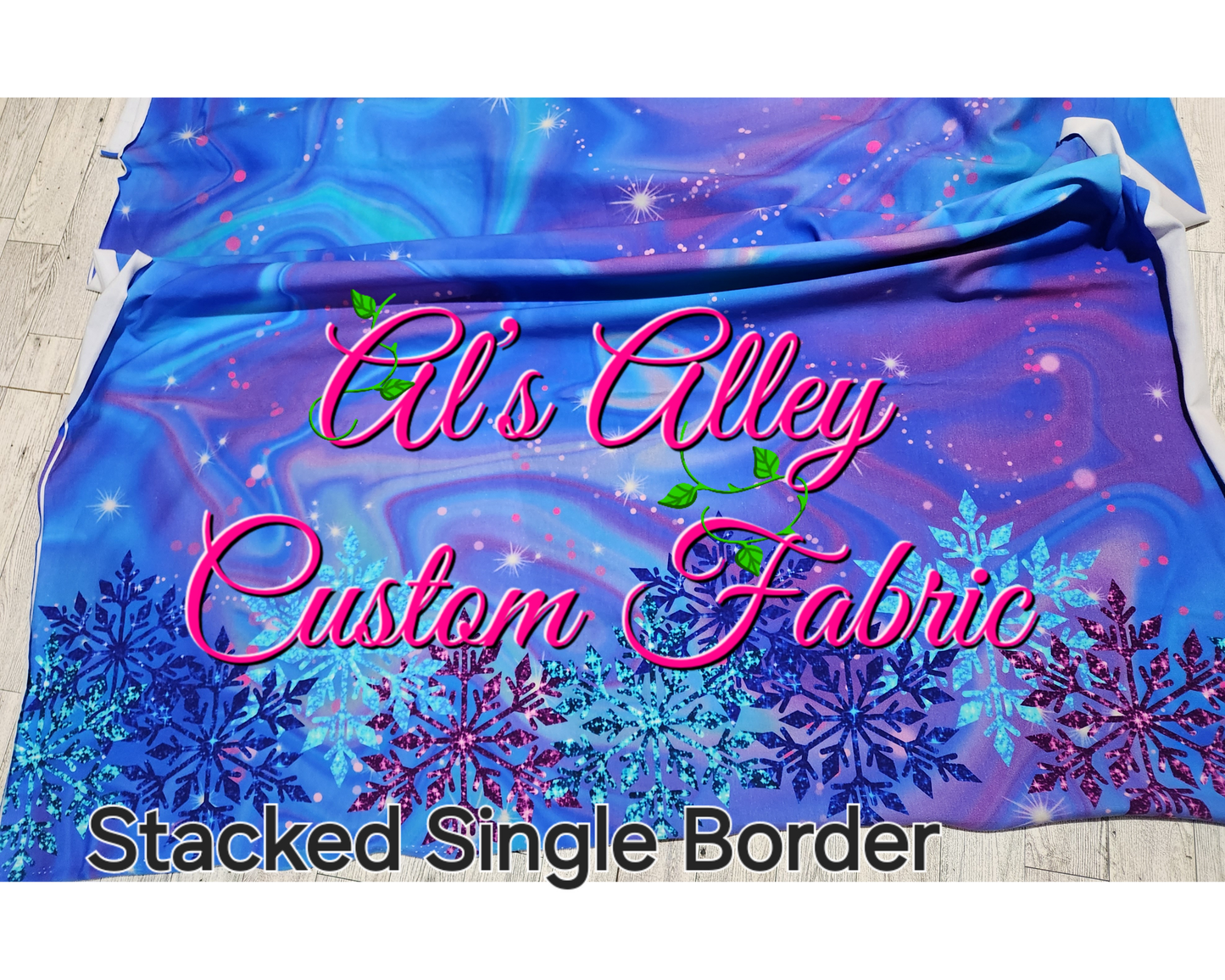 PREORDER Shimmer Snowflakes Border Panel