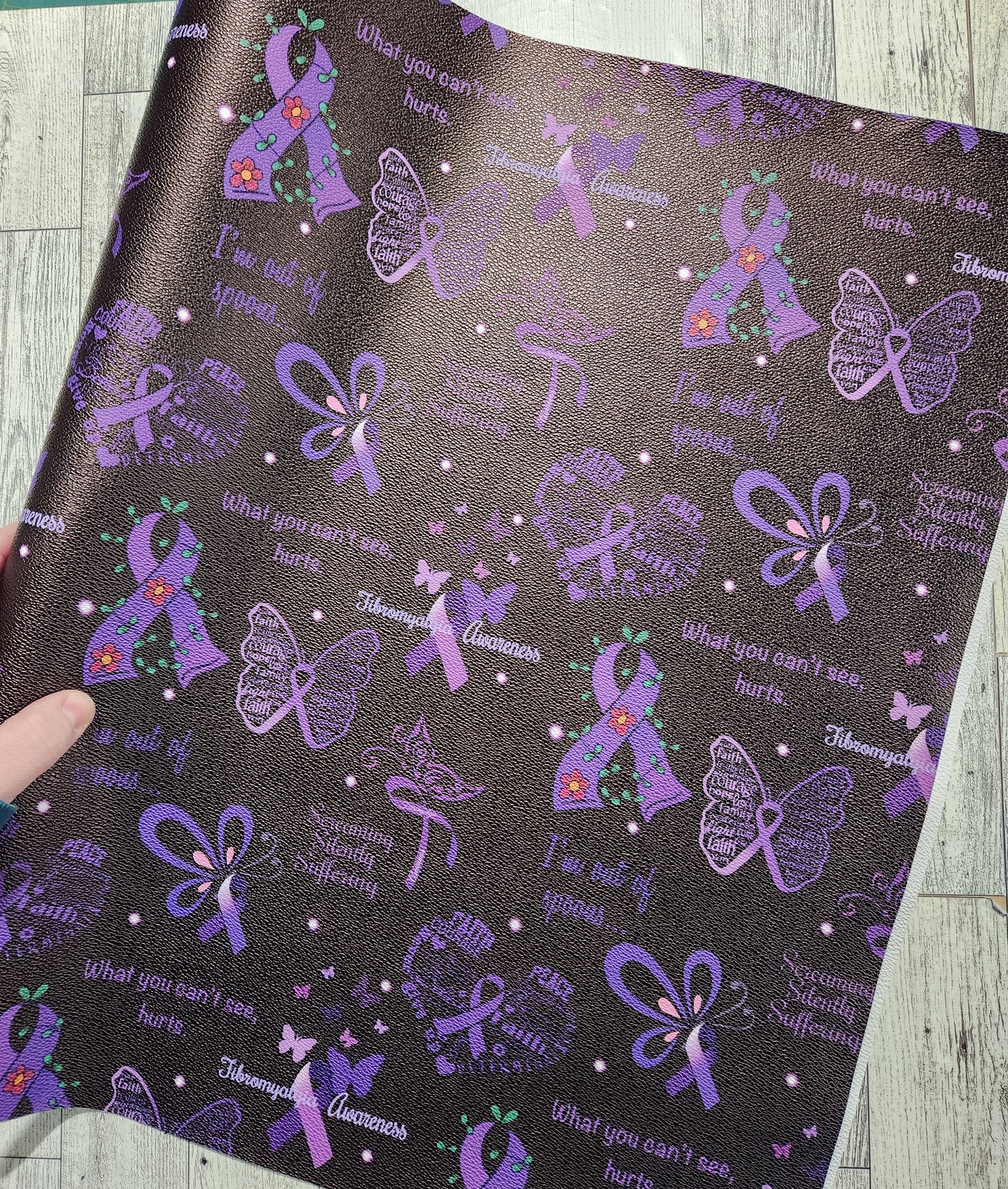 RETAIL Vinyl Pebbled Awareness Fibromyalgia