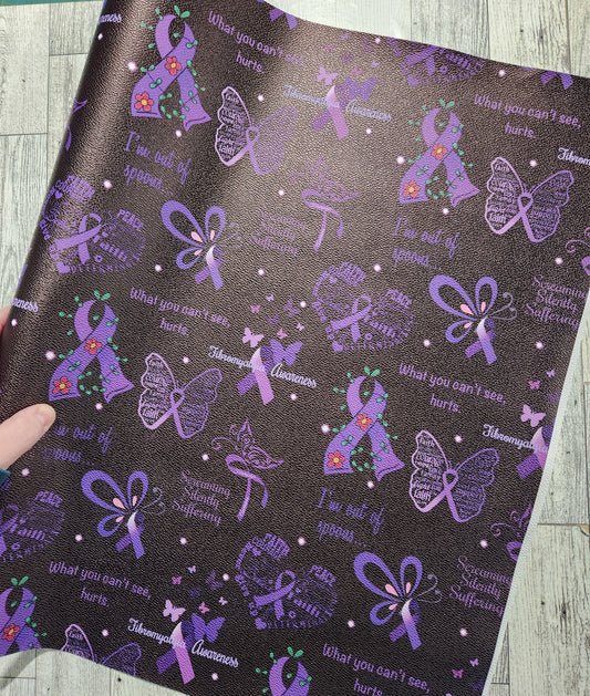 RETAIL Vinyl Pebbled Awareness Fibromyalgia