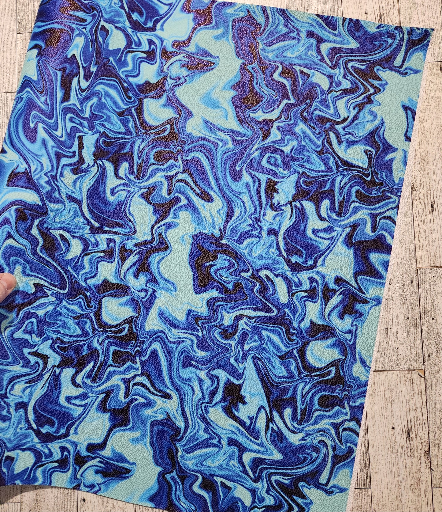 RETAIL Vinyl Pebbled Liquid Satin Mixed Blues