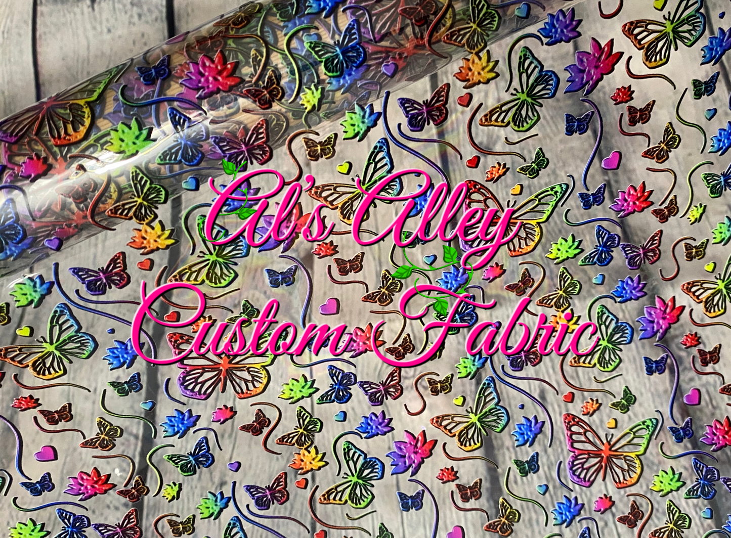 PREORDER Rainbow Ombre Butterflies Clear Vinyl