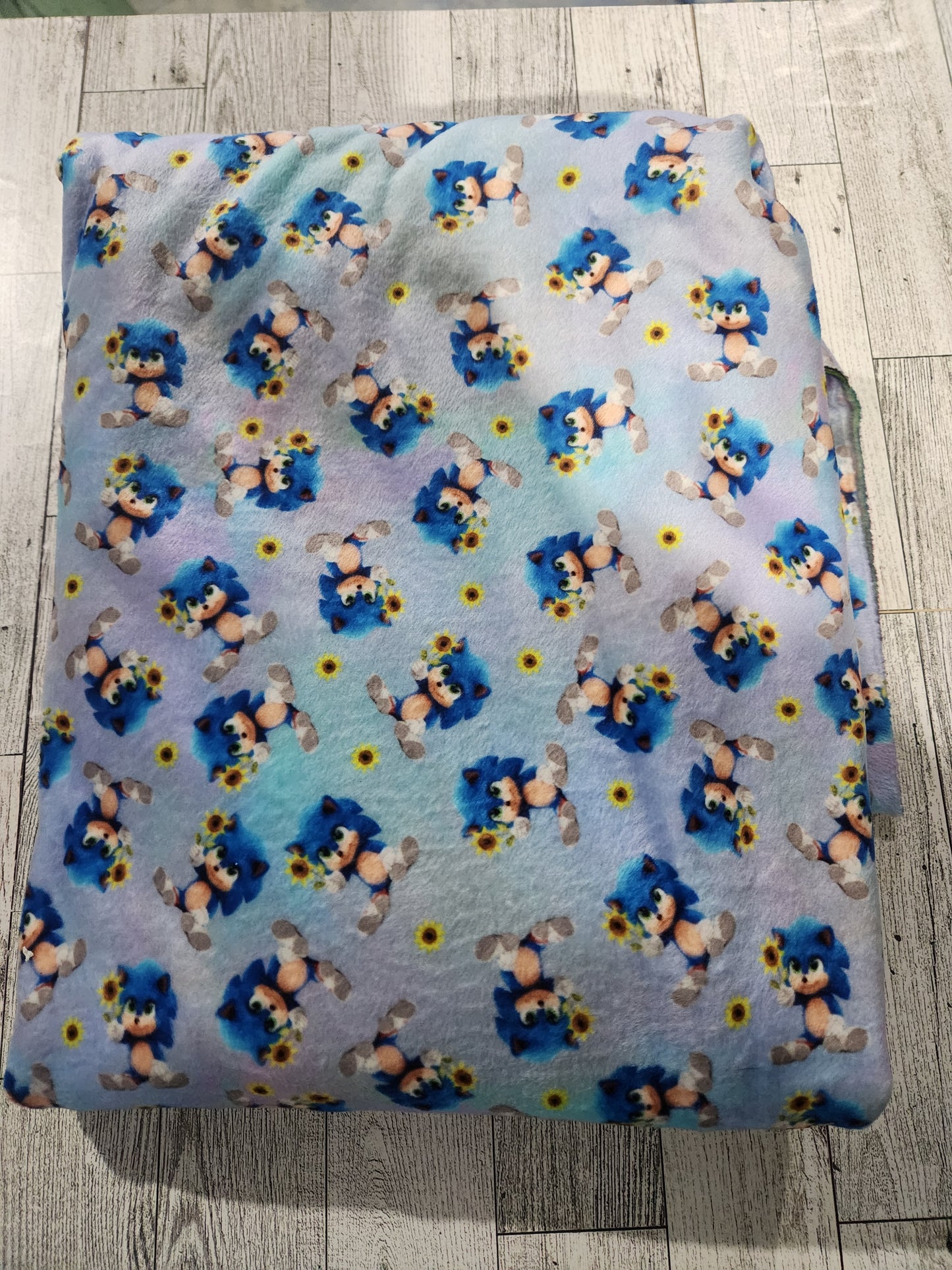 RETAIL Double Sided Stretch Minky Baby Sonic