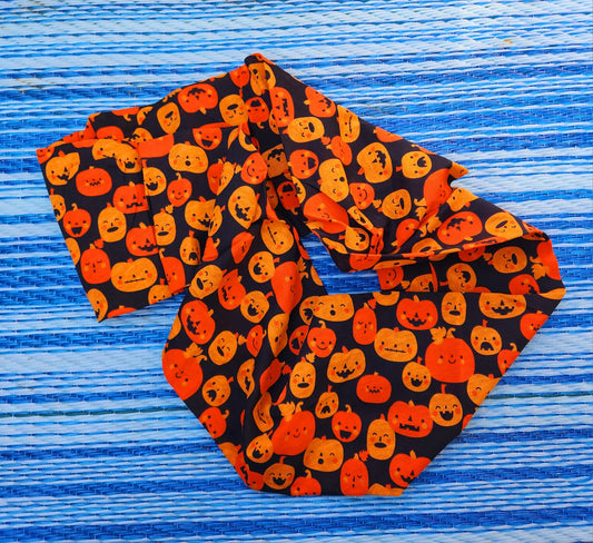 Pumpkin Black Infinity Scarf