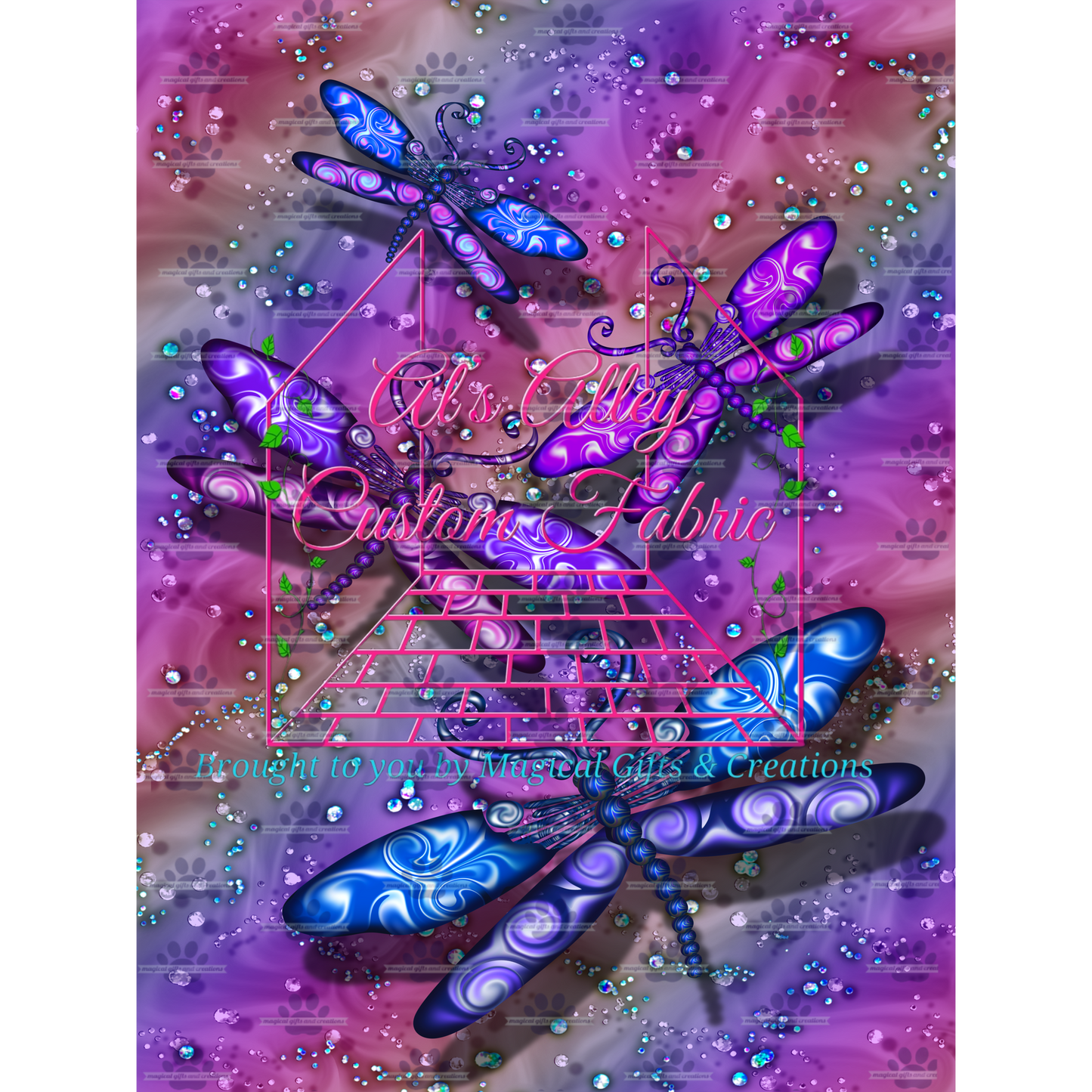 PREORDER Blinged Dragonflies Blanket Topper