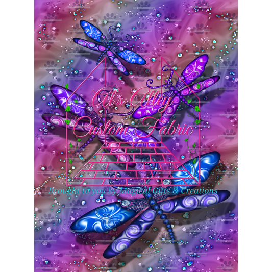 PREORDER Blinged Dragonflies Blanket Topper