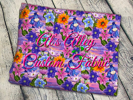 Donkey Spring Florals Sunset  - Digital Download