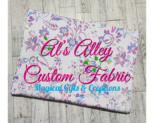 Flighted Florals White  - Digital Download