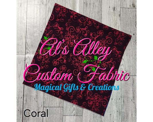 Floral Lace Coral - Digital Download