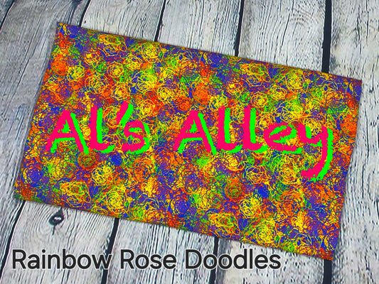 Florals Rainbow Rose Doodles - Digital Download