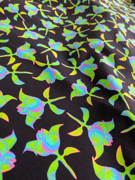 Neon Florals Green - Digital Download