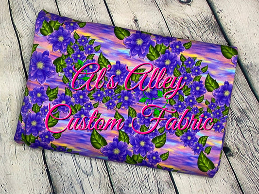 Purple Florals Sunset - Digital Download