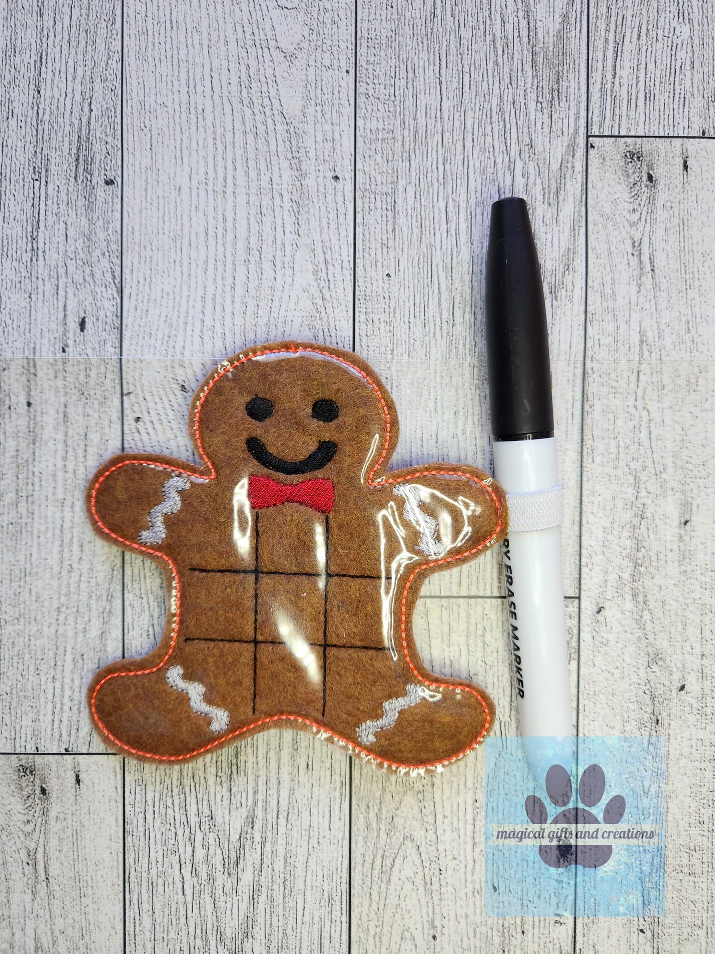 Gingerbread Boy Tic Tac Toe Board