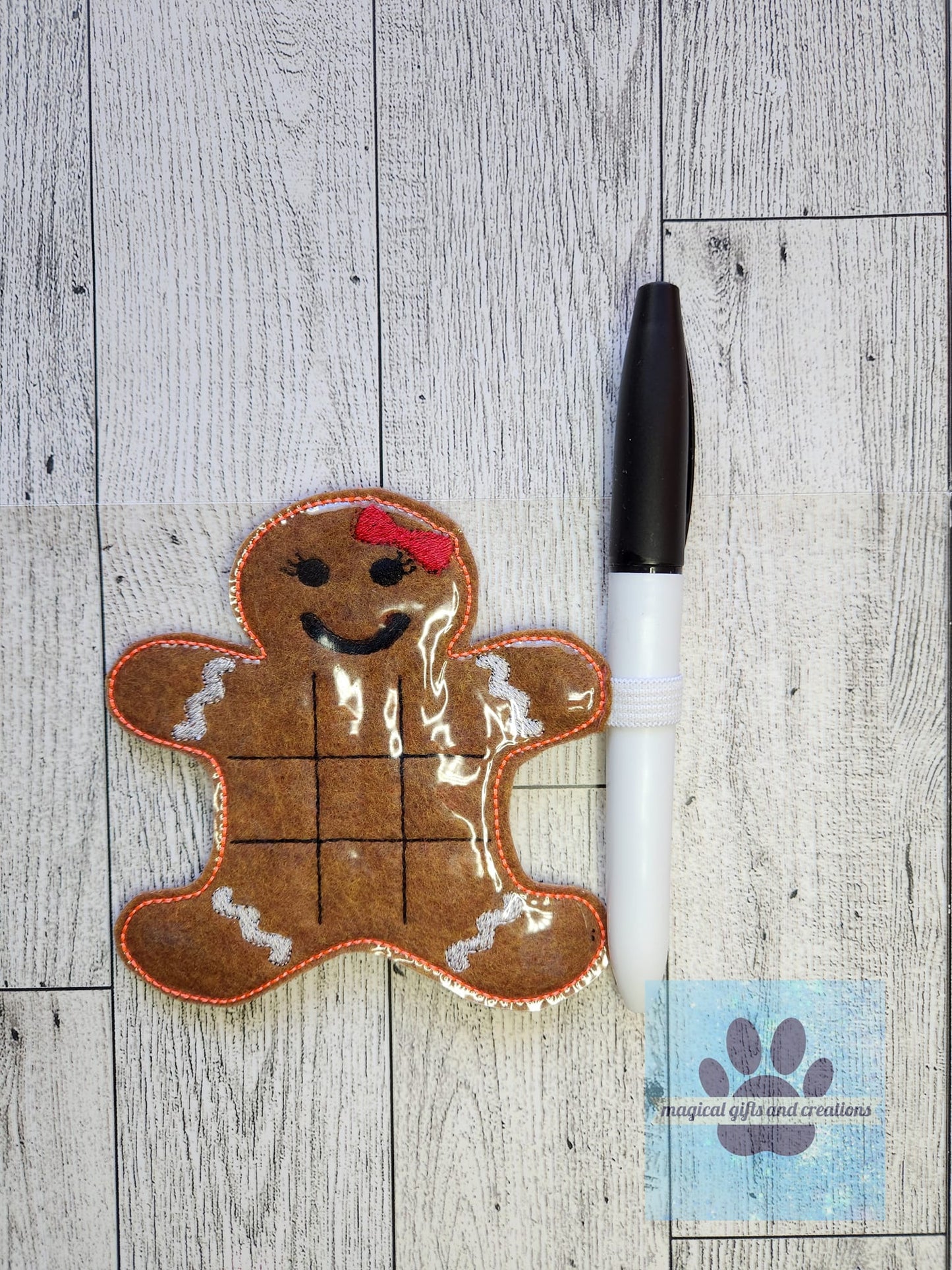 Gingerbread Girl Tic Tac Toe Board