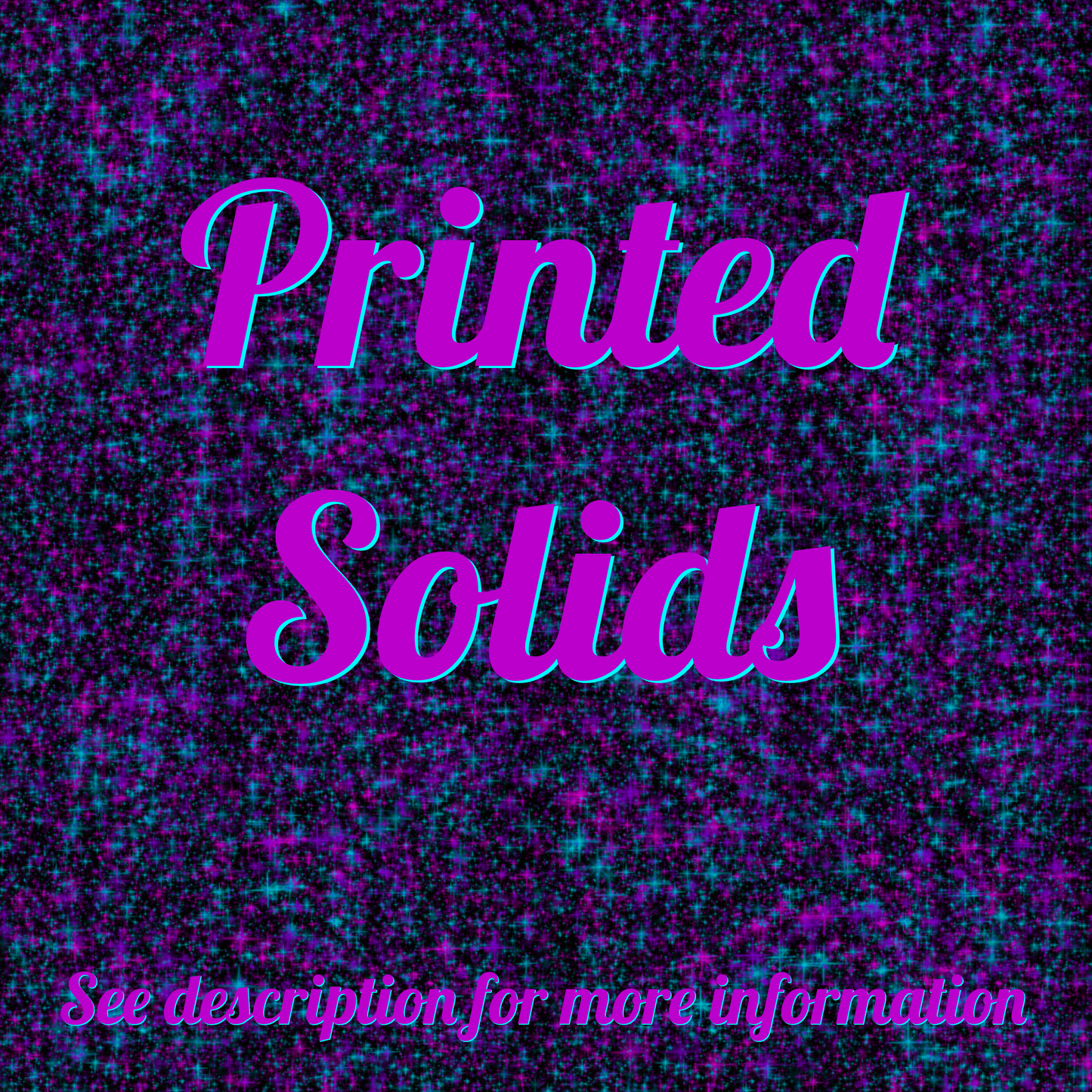 PREORDER Printed Solids