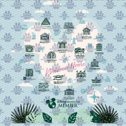 DVC Tropical Head Member Background PNG - Digital Download