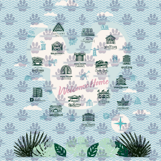 DVC Tropical Head Background PNG - Digital Download