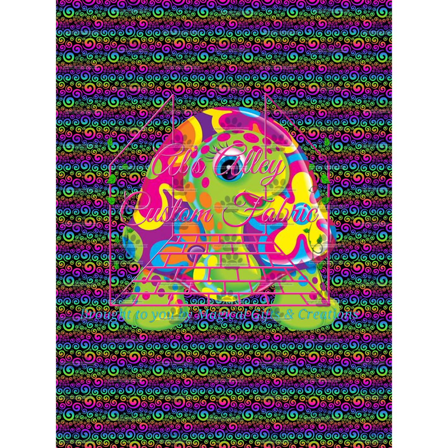PREORDER LF Neon Swirl Turtle Blanket Topper