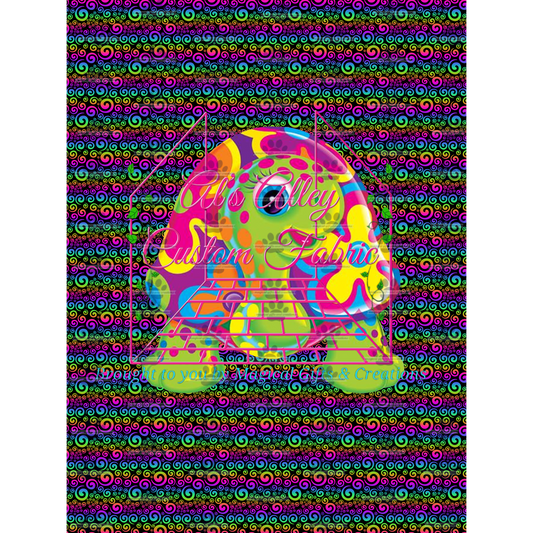 PREORDER LF Neon Swirl Turtle Blanket Topper
