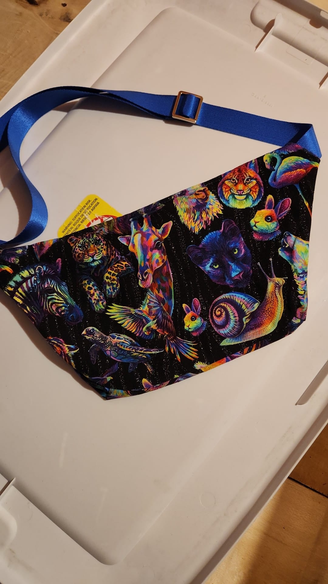 Neon Animals Blue Hip Bag