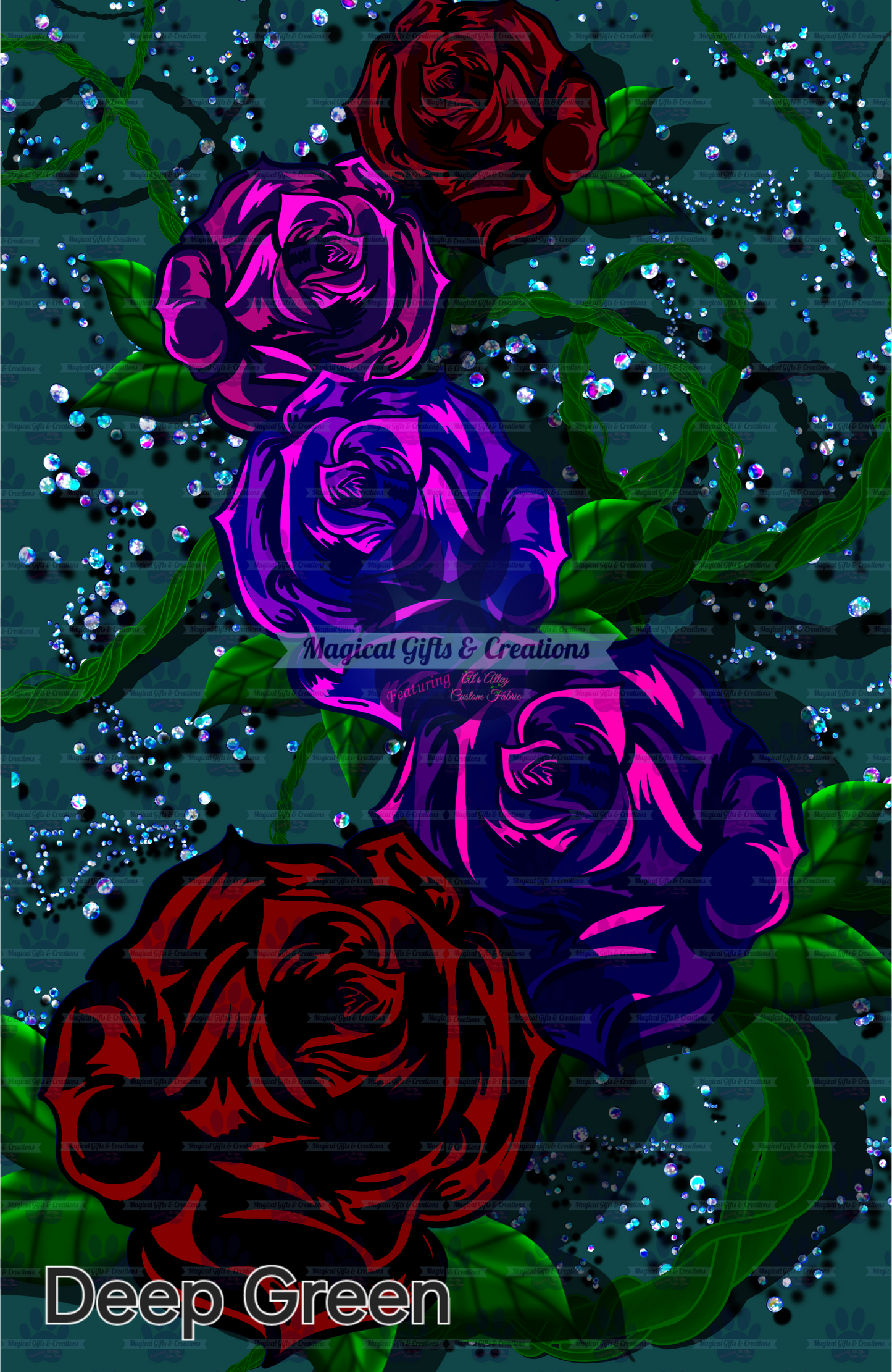 PREORDER Blinged Roses Maxi Panel