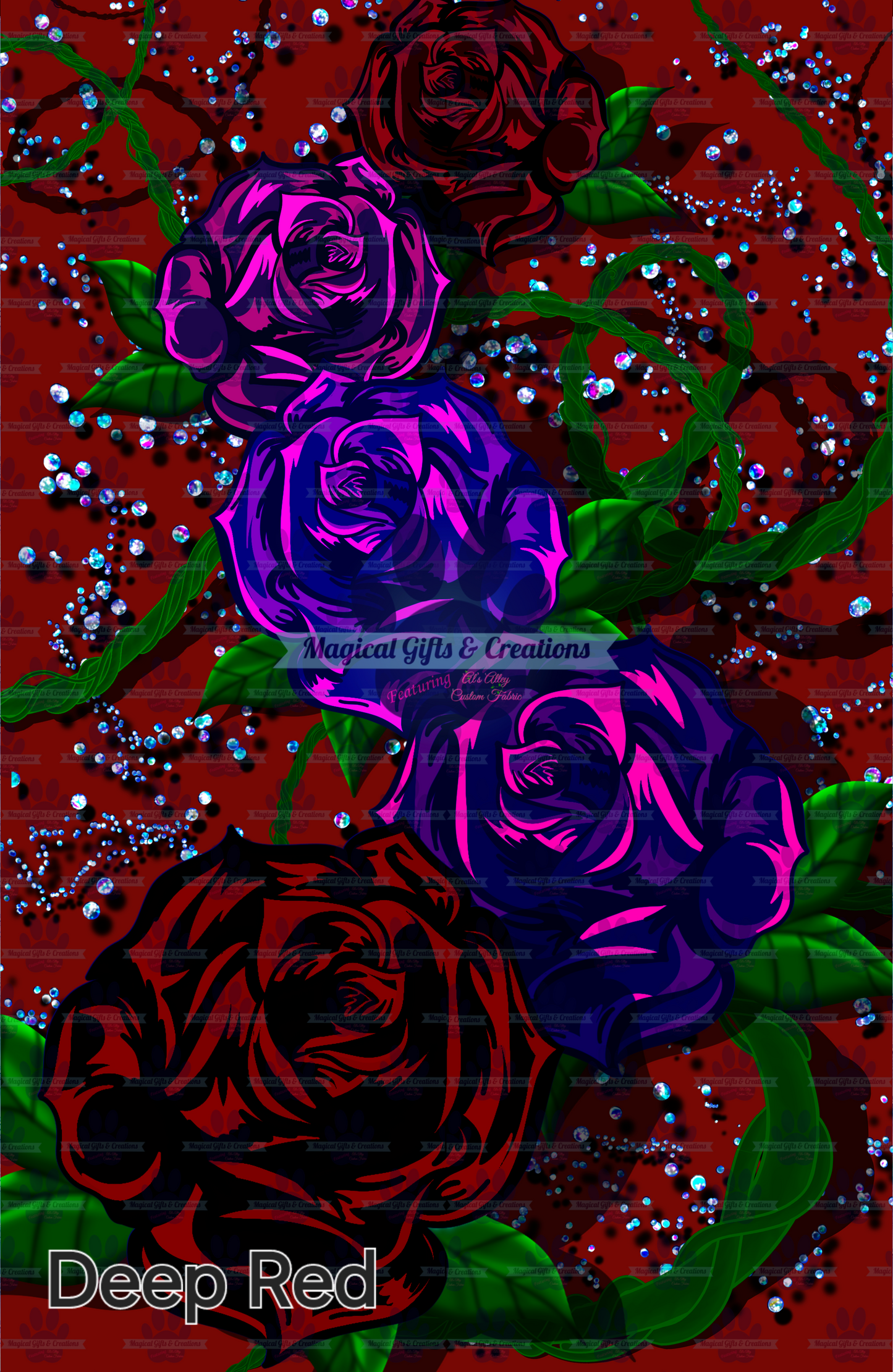 PREORDER Blinged Roses Maxi Panel