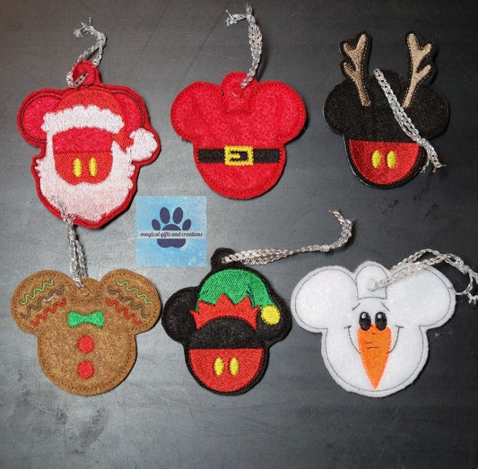 Christmas Mouse Felt Ornaments