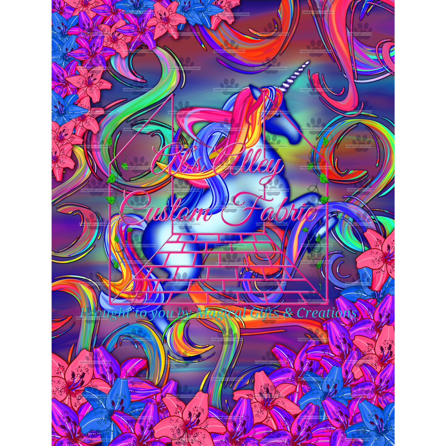 PREORDER Neon Unicorn Blanket Topper