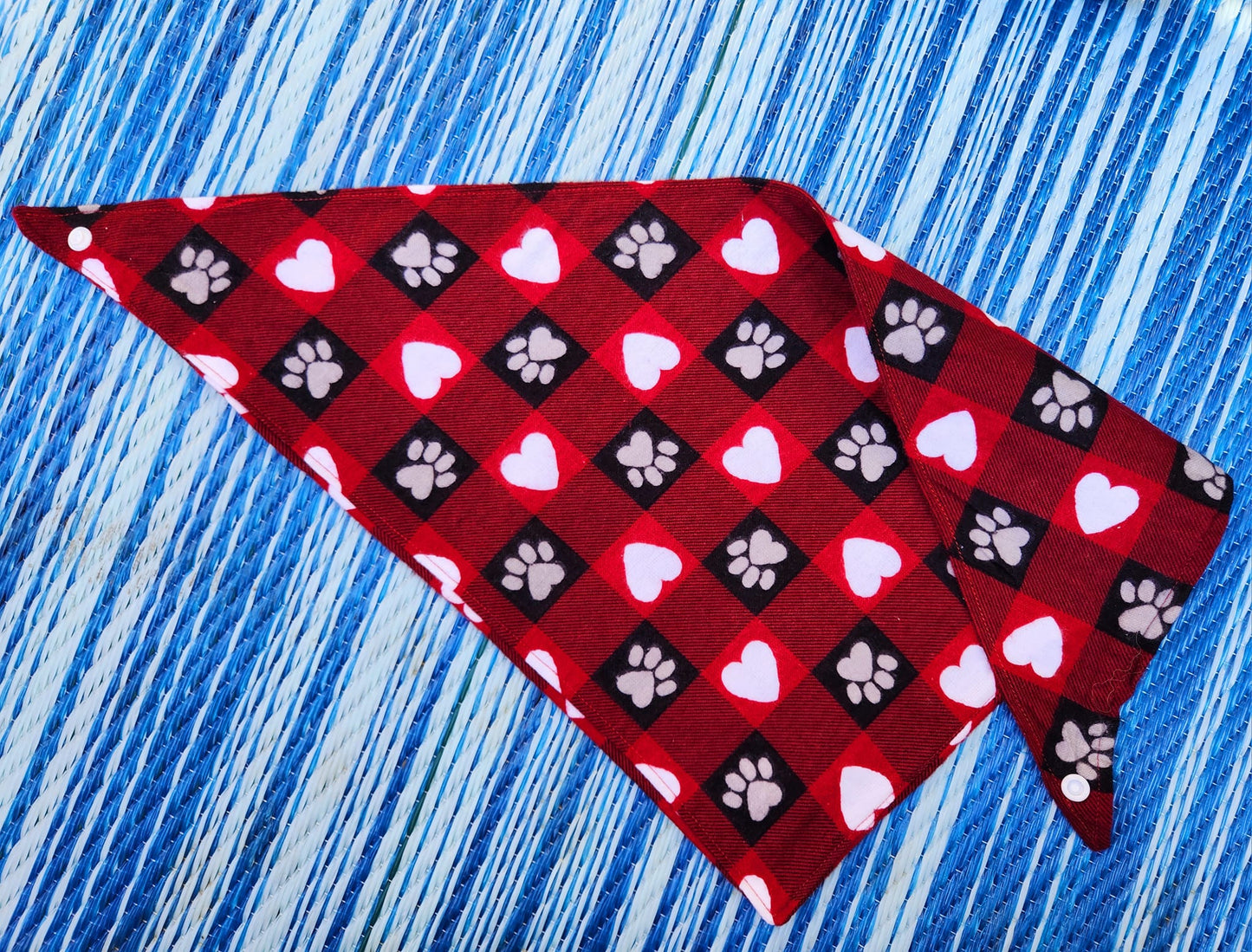 Buffalo Check Paws Dog Bandana