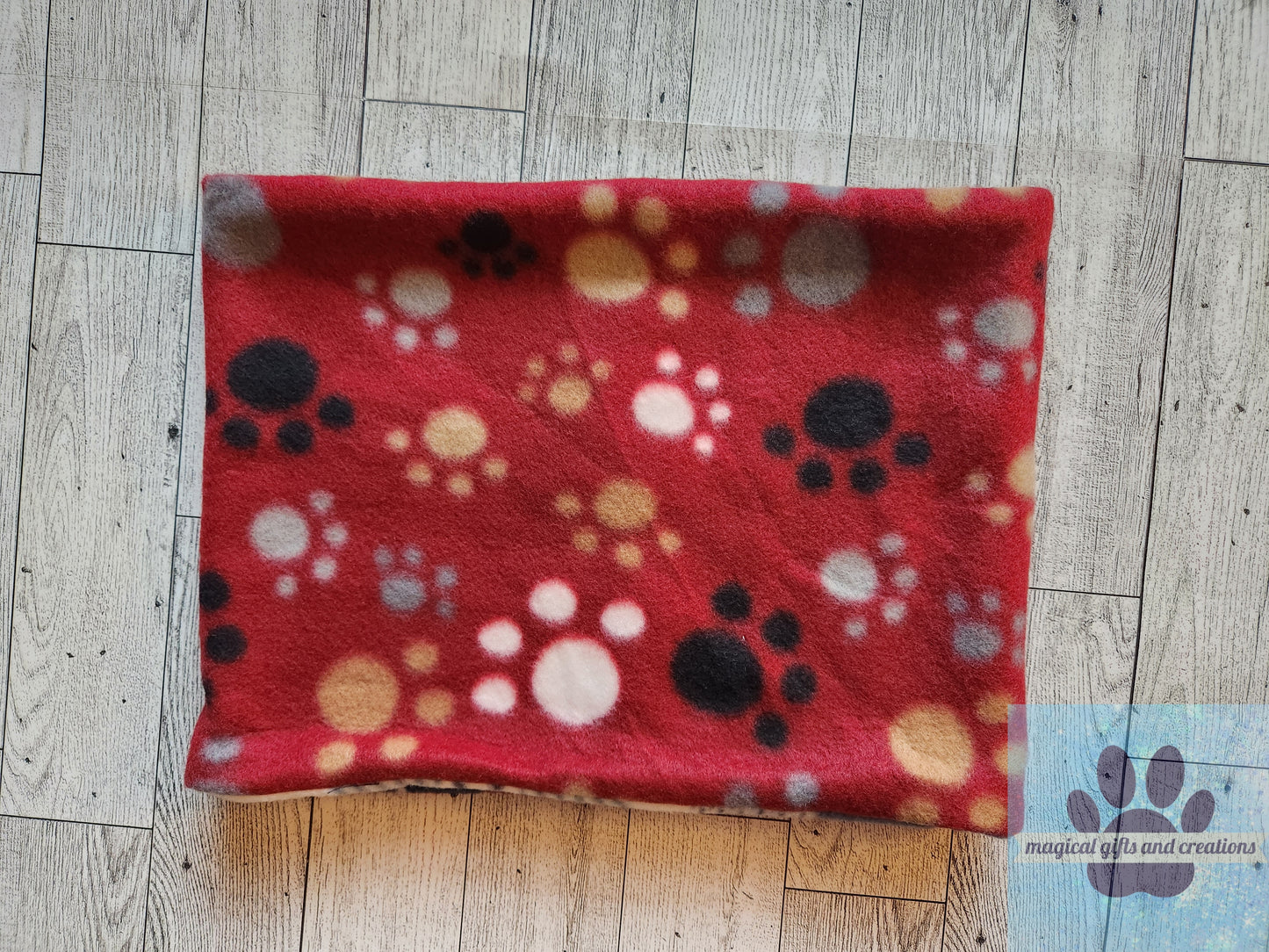 Paw Print Fleece Neck Cowl