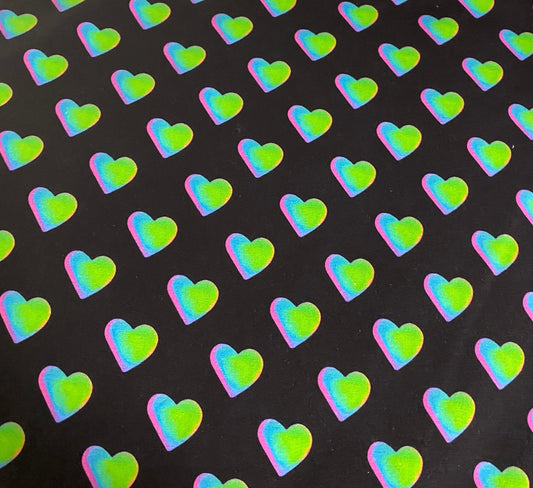 Neon Hearts Green - Digital Download