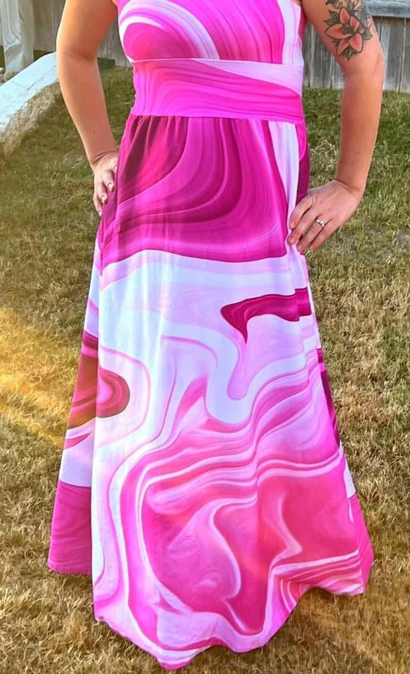 PREORDER Pink Swirl Maxi Panel