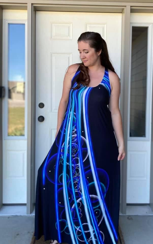 RETAIL Light Beams Maxi Dress Panel