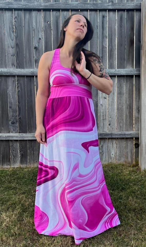 PREORDER Pink Swirl Maxi Panel