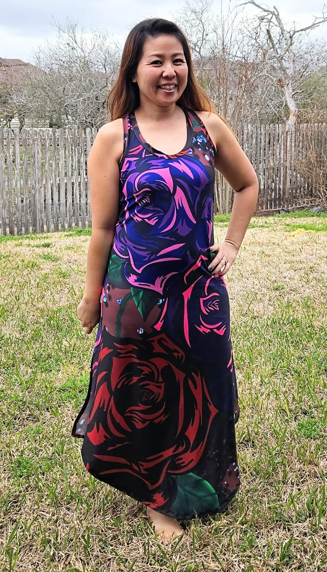 PREORDER Blinged Roses Maxi Panel