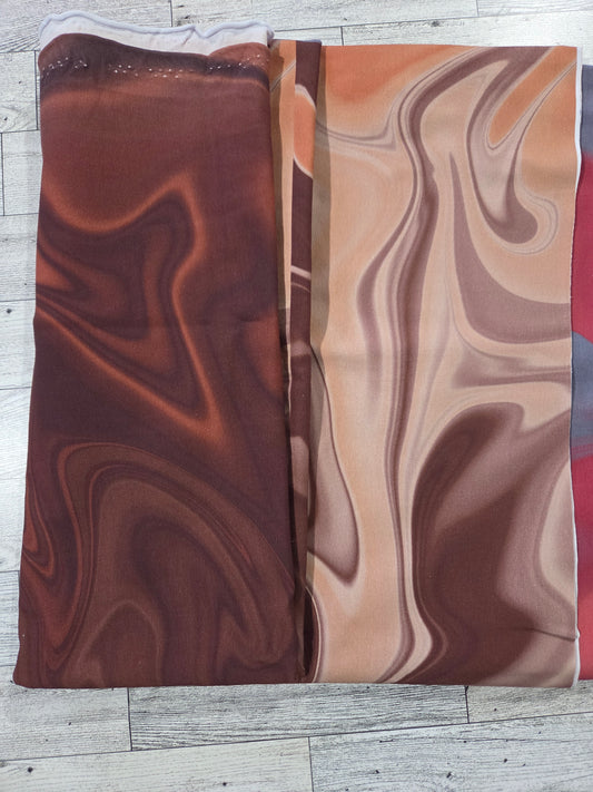 RETAIL Cotton Spandex Liquid Ombre Caramel Latte Small Set