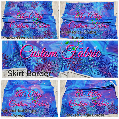 PREORDER Shimmer Snowflakes Border Panel