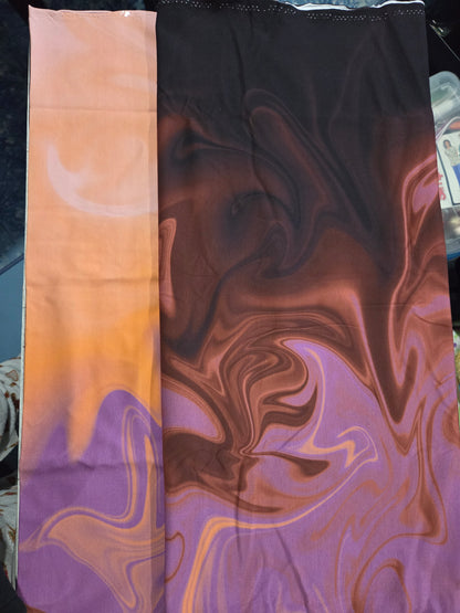 Flawed Cotton Spandex Liquid Ombre Spooky Large Set Printed Dull