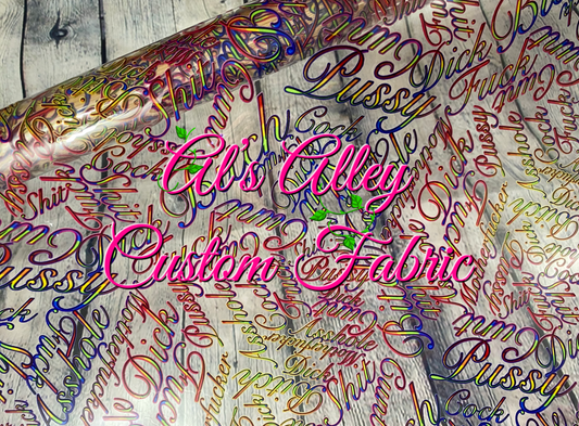 PREORDER Colorful Cursive Clear Vinyl