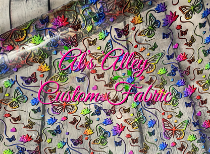PREORDER Rainbow Ombre Butterflies Clear Vinyl