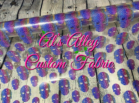 PREORDER Small Scale Lace Skulls Clear Vinyl