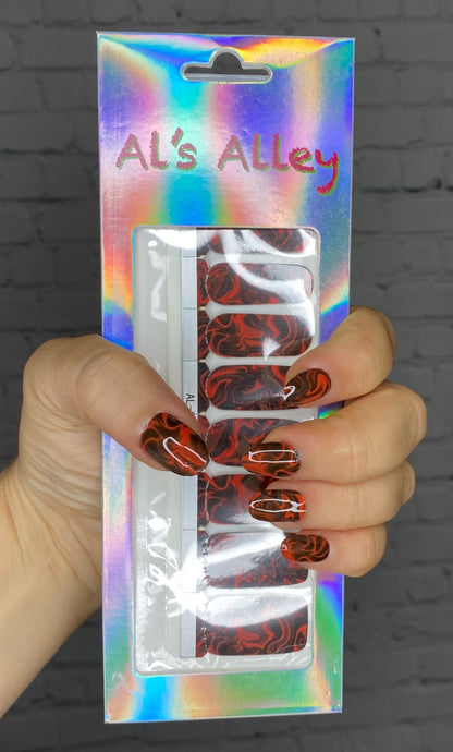 Nail Strips Ruby Liquid Satin